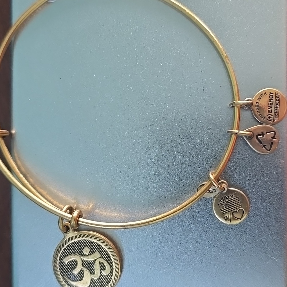 Alex and Ani Gold Om Charm Bracelet